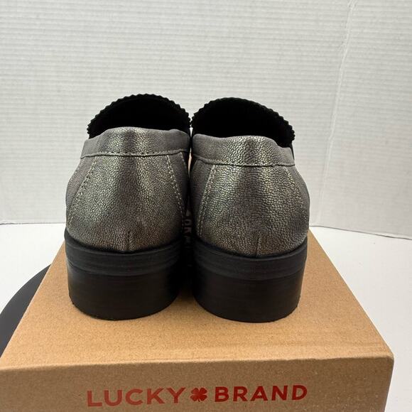 Lucky Brand LK-Floriss Womens 7.5M Pewter Chunky Loafer Flats Shoes 0310LK3146 - Picture 7 of 12